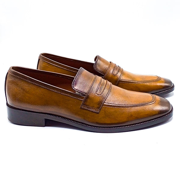 Formal Leather Shoes - 22023 Mustard