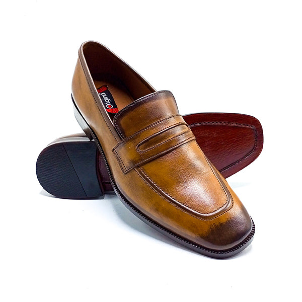 Formal Leather Shoes - 22023 Mustard