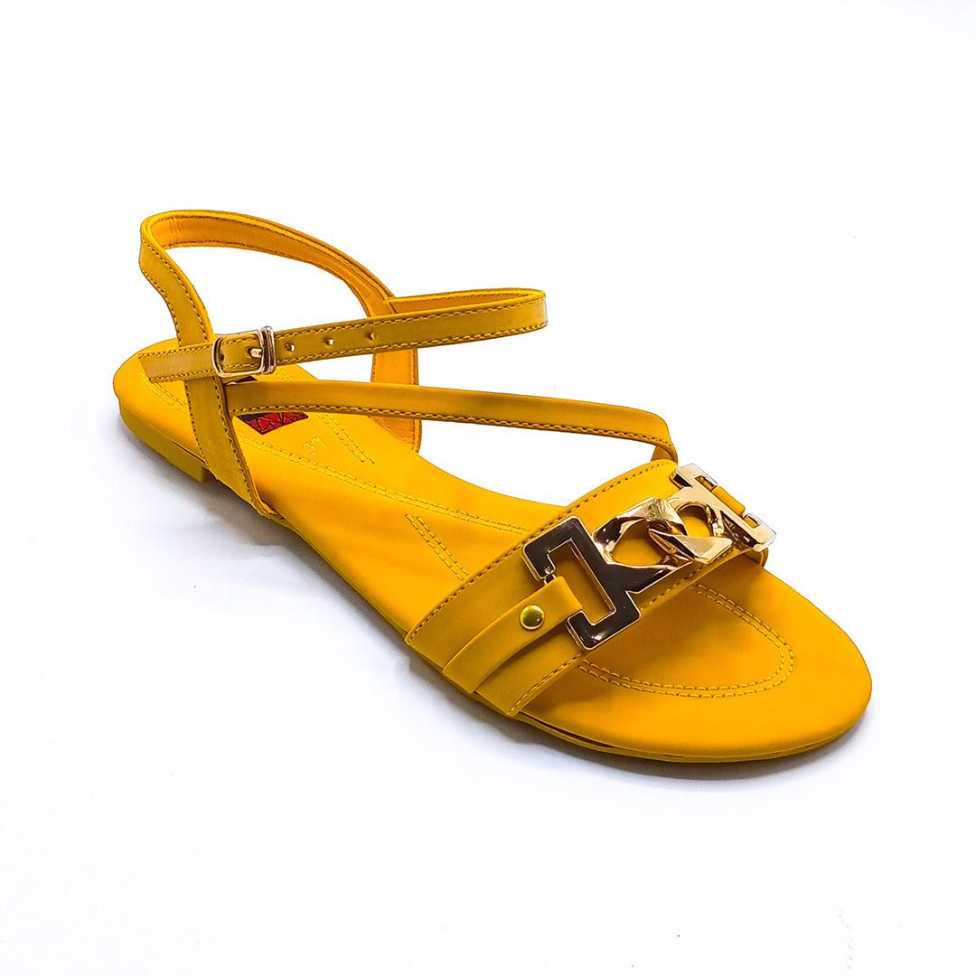 Casual Flat Sandal - 4757 Yellow