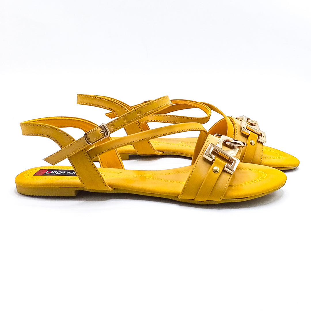 Casual Flat Sandal - 4757 Yellow