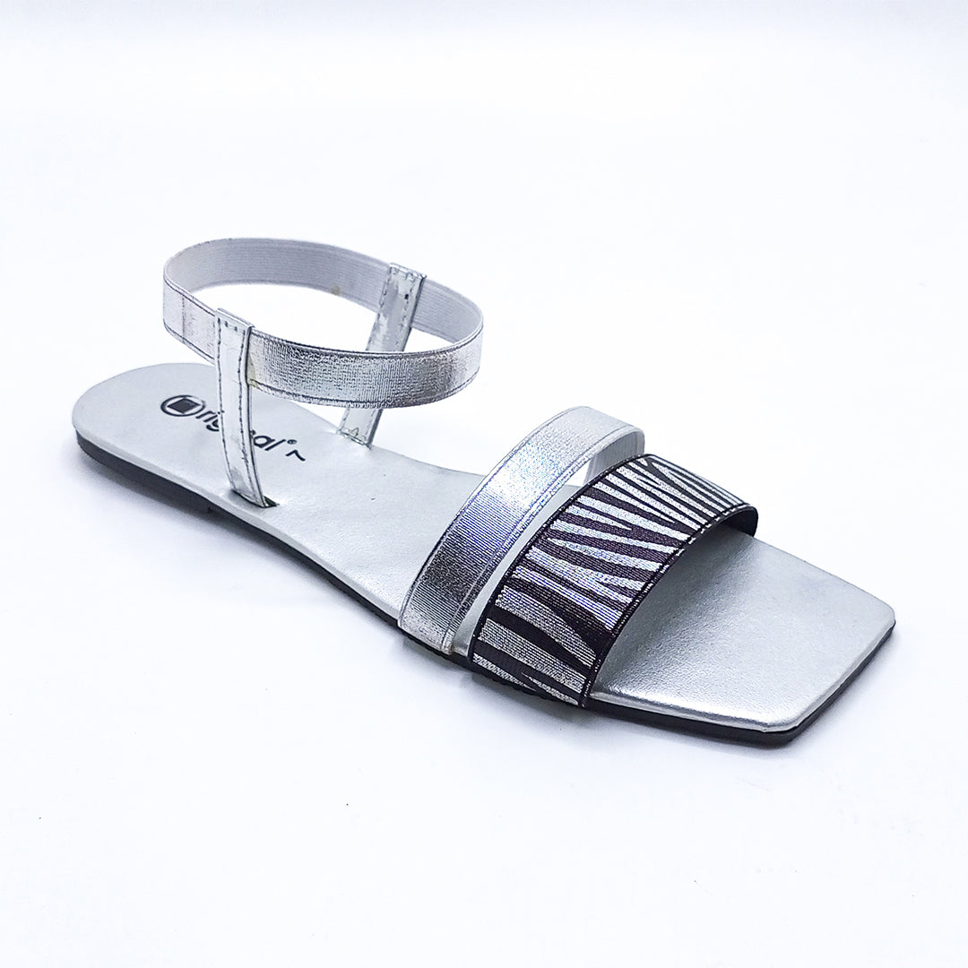 Casual Flat Sandal - 5418 Silver