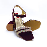 Fancy Heel Sandal - 332076 Maroon