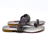 Fancy Flat Chappal - 10202 Grey