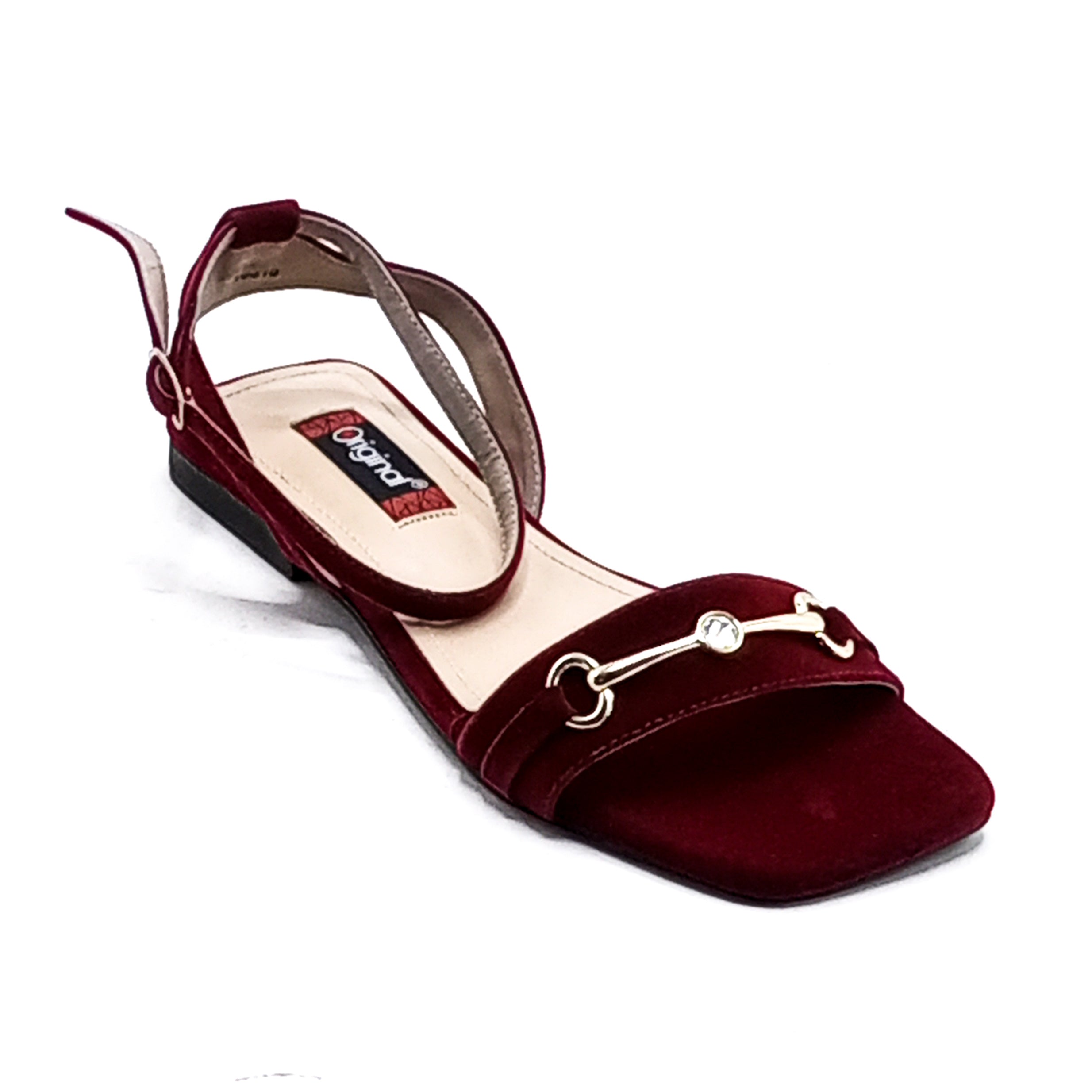 Casual Flat Sandal - 10517 Maroon