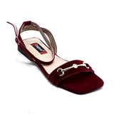 Casual Flat Sandal - 10517 Maroon