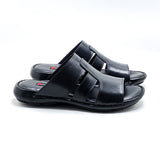 Leather Slipper-24334-Black