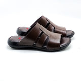 Leather Slipper-24334-Brown