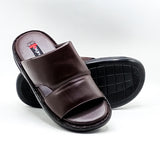 Leather Slipper-24338-Brown