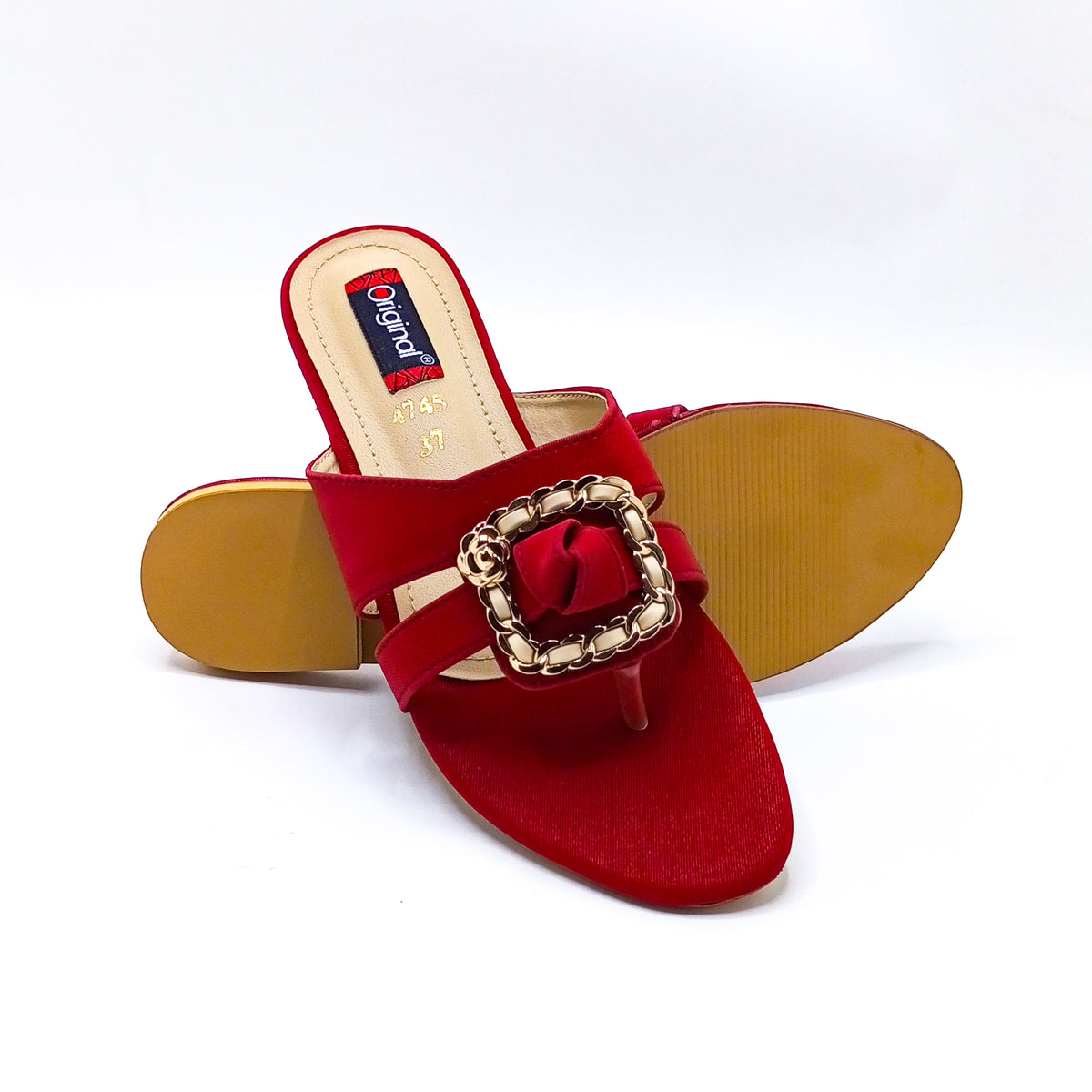 Casual Flat Chappal - 4745 Maroon