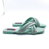 Fancy Flat Slipper - 4754  Green