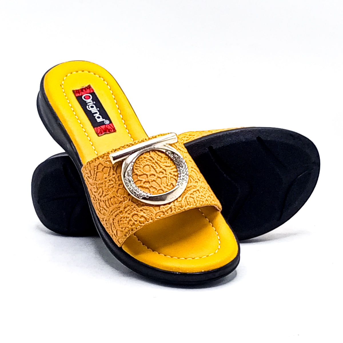 Casual PU Slipper 6201 Yellow