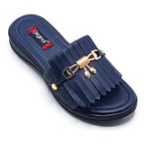 Casual PU Slipper - 6202 Navy