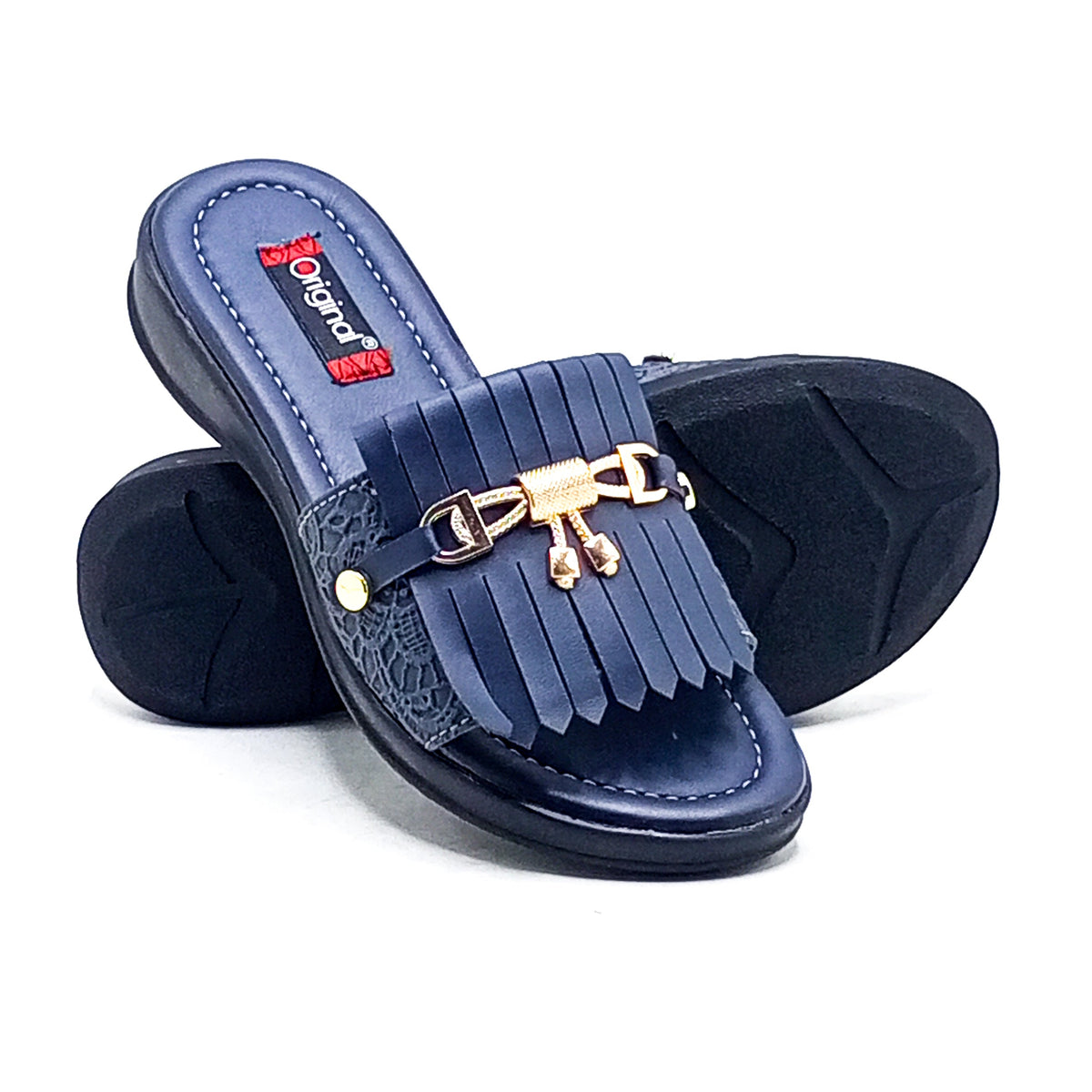 Casual PU Slipper - 6202 Navy