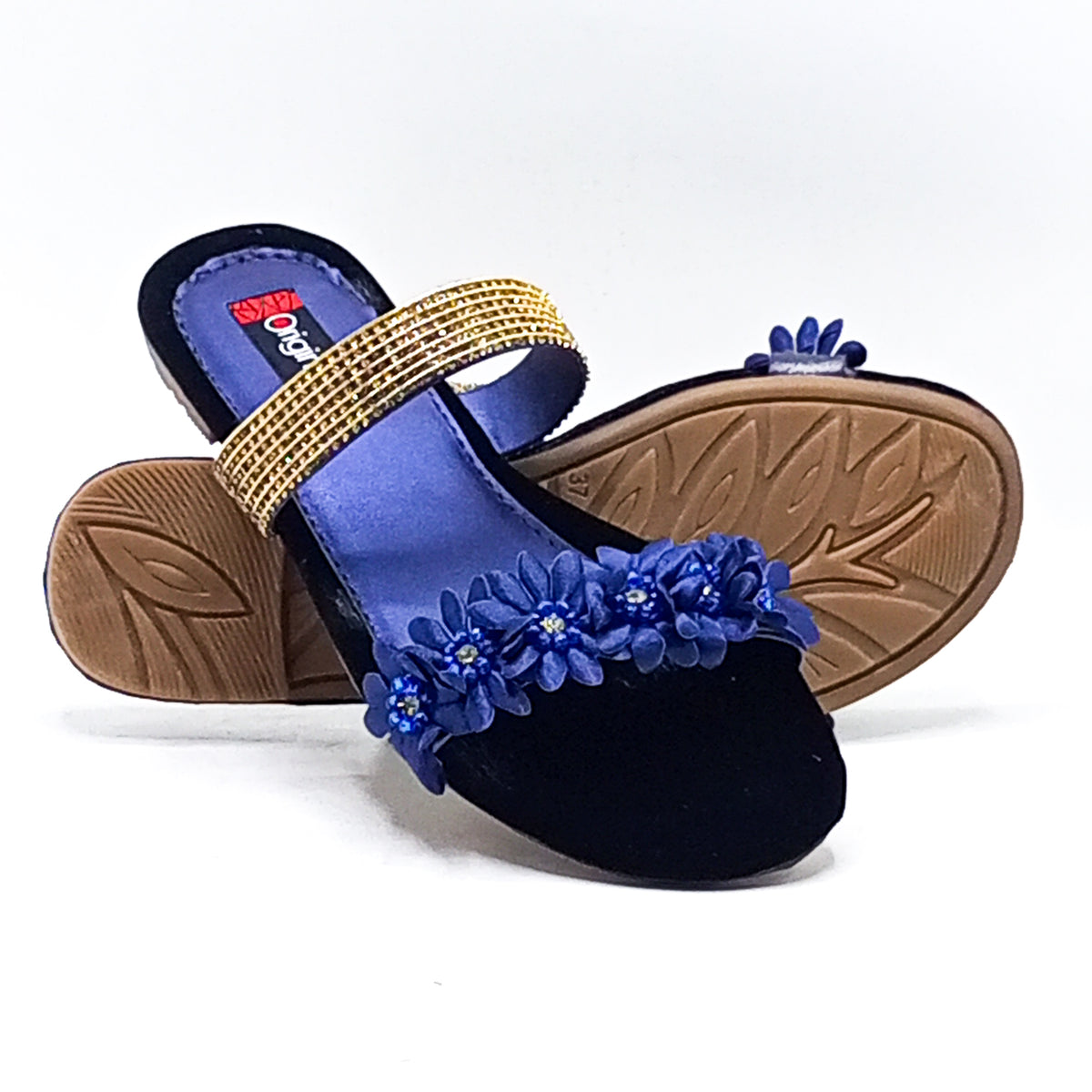 Casual Flat Slipper 6206 Navy