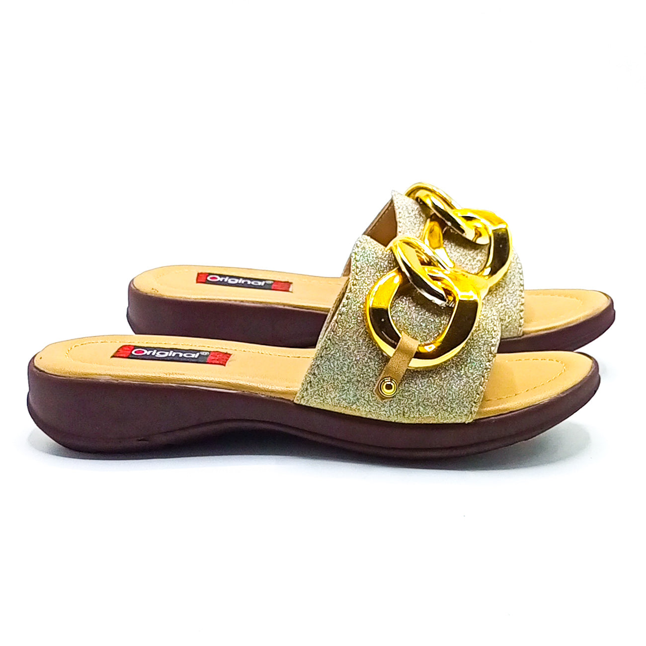 Casual PU Slipper - 6208 Gold