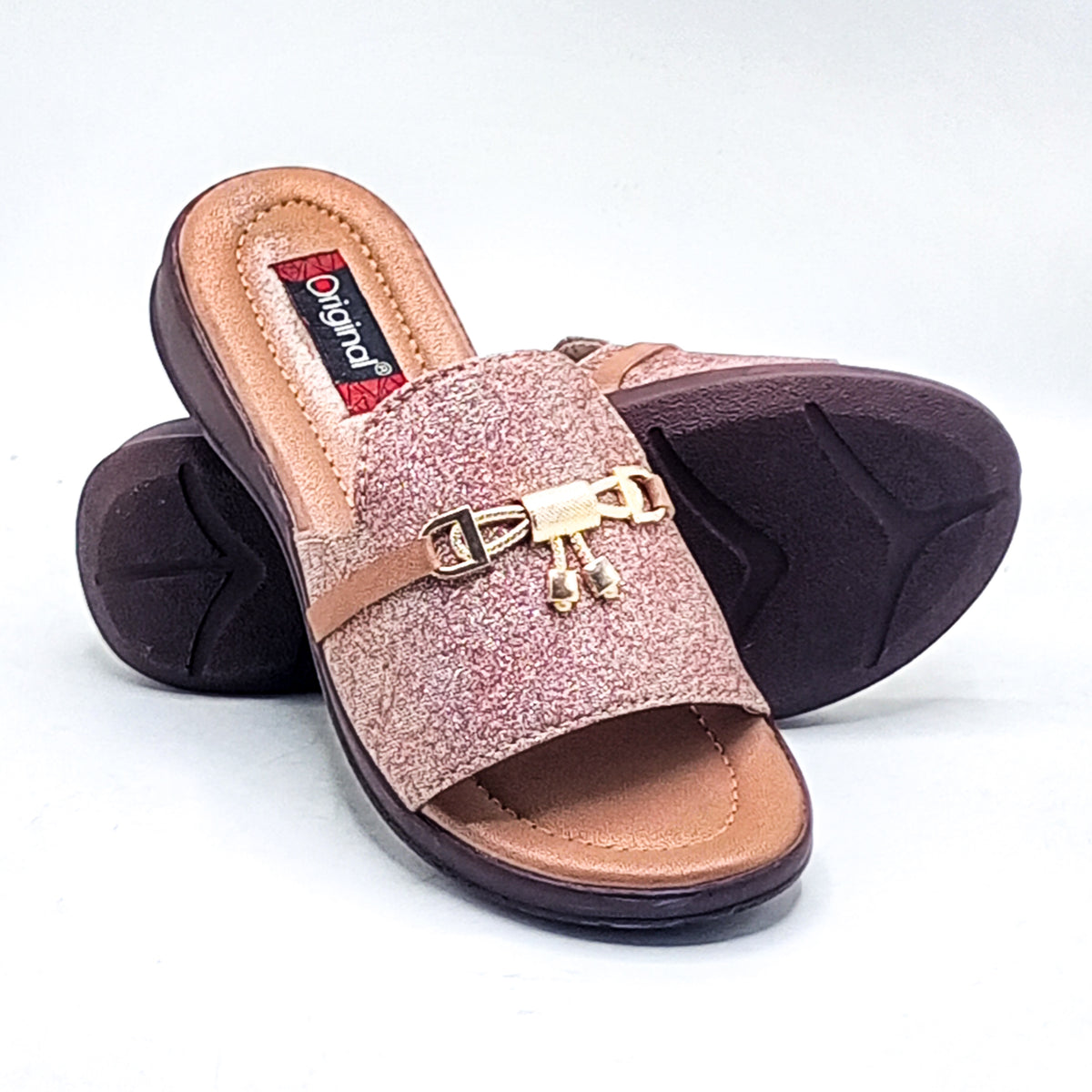 Casual PU Slipper 6209 Peach