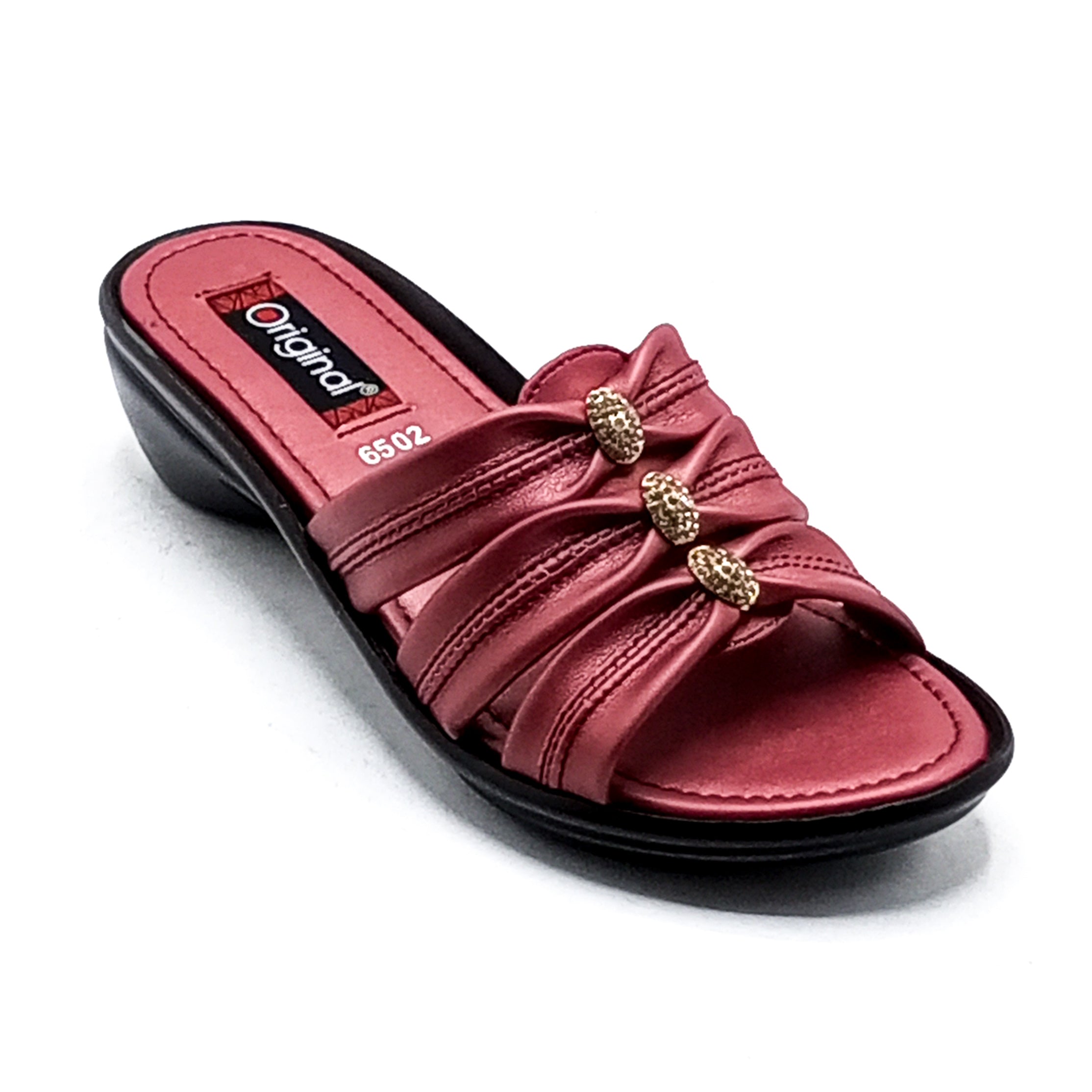 Casual PU Slipper - 6502  Maroon