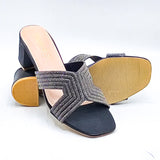 Fancy Heel Slipper - 7334 Black