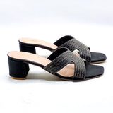 Fancy Heel Slipper - 7334 Black