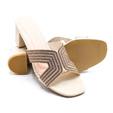 Fancy Heel Slipper - 7334 Cream