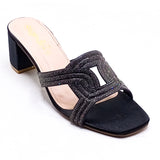 Fancy Heel Slipper - 7335 Black