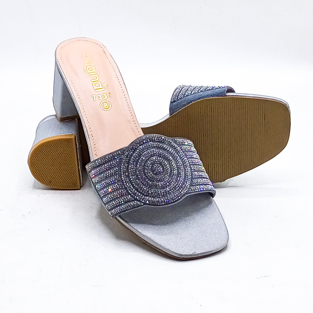 Fancy Heel Slipper - 7337 Grey