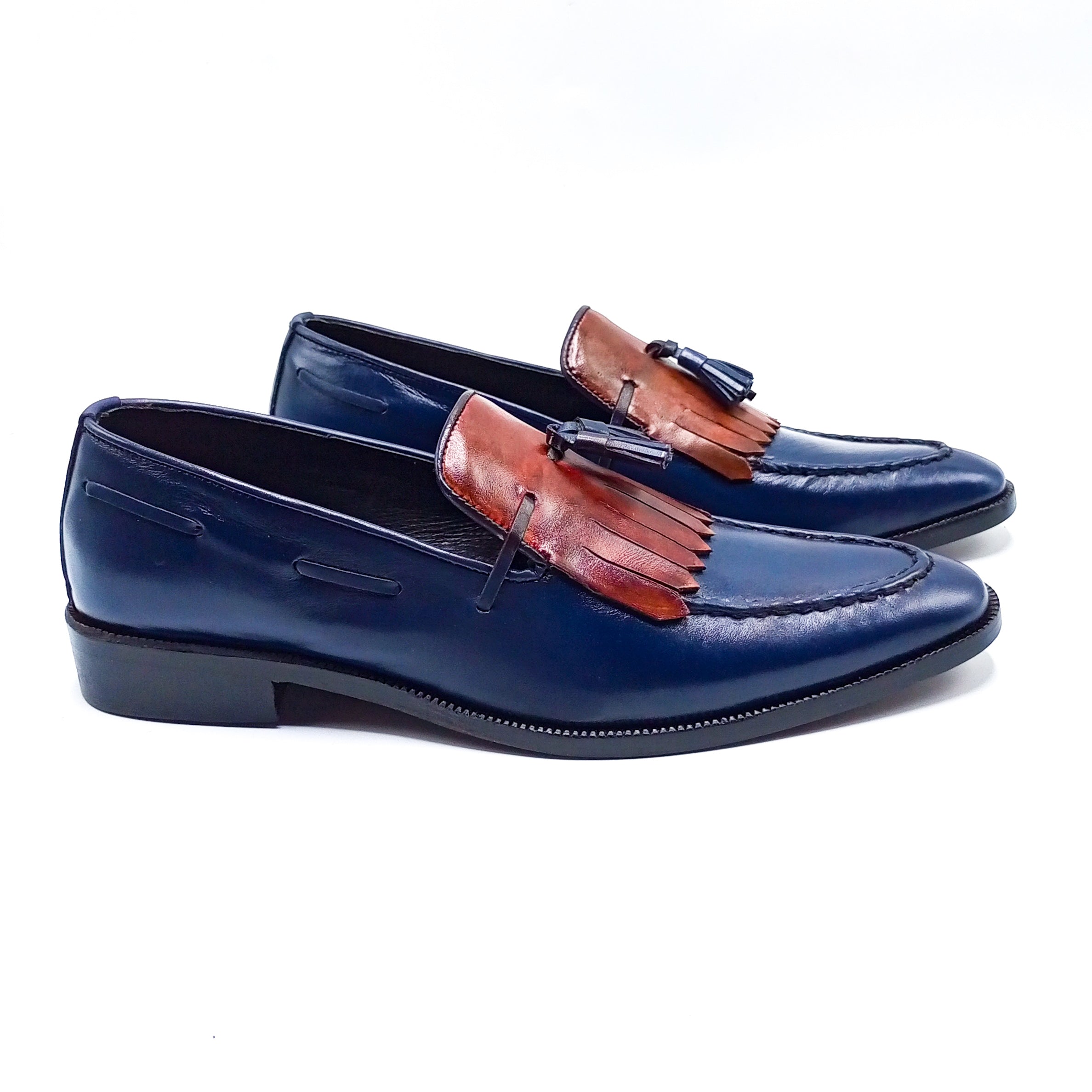 Formal Leather Shoes - 22057 Blue