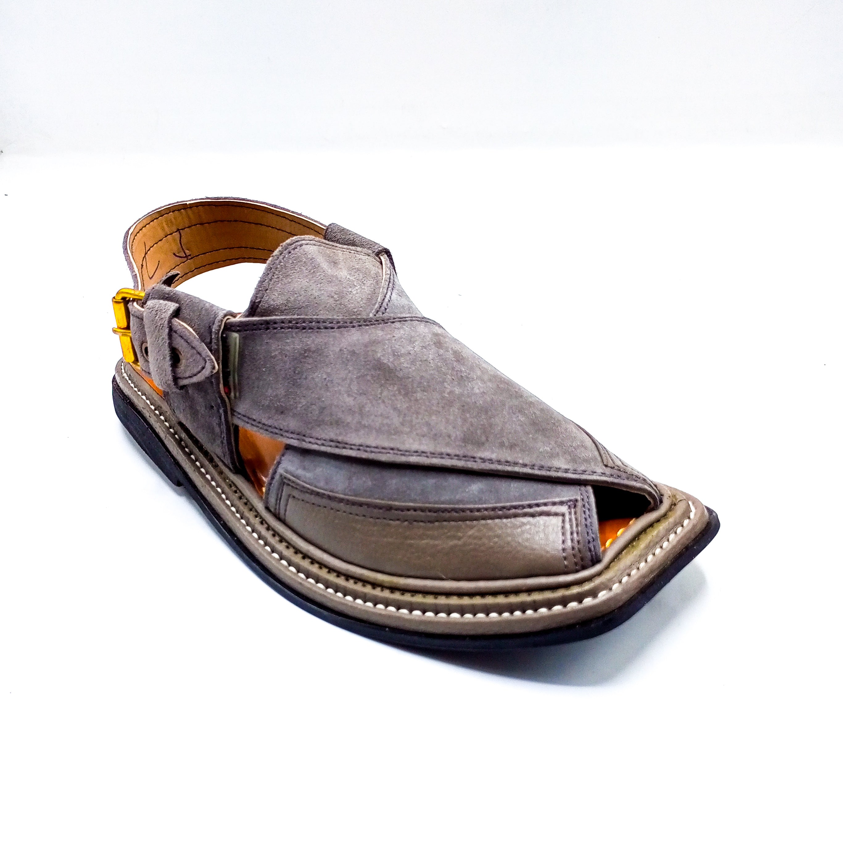 Leather Peshawari - 212003 Grey