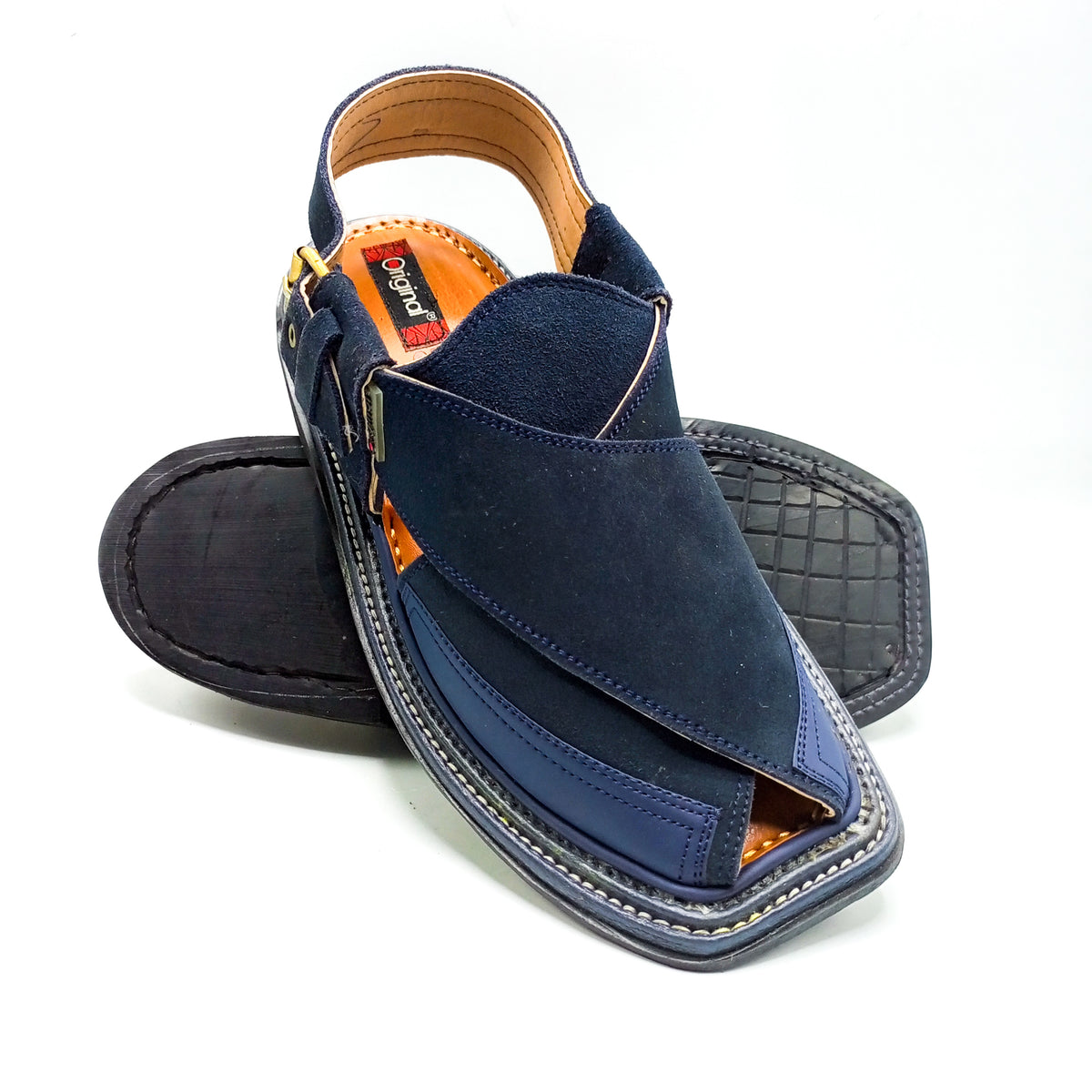 Leather Peshawari - 212003 Blue