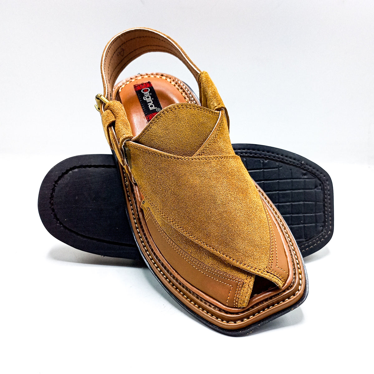 Leather Peshawari - 212003 Camel