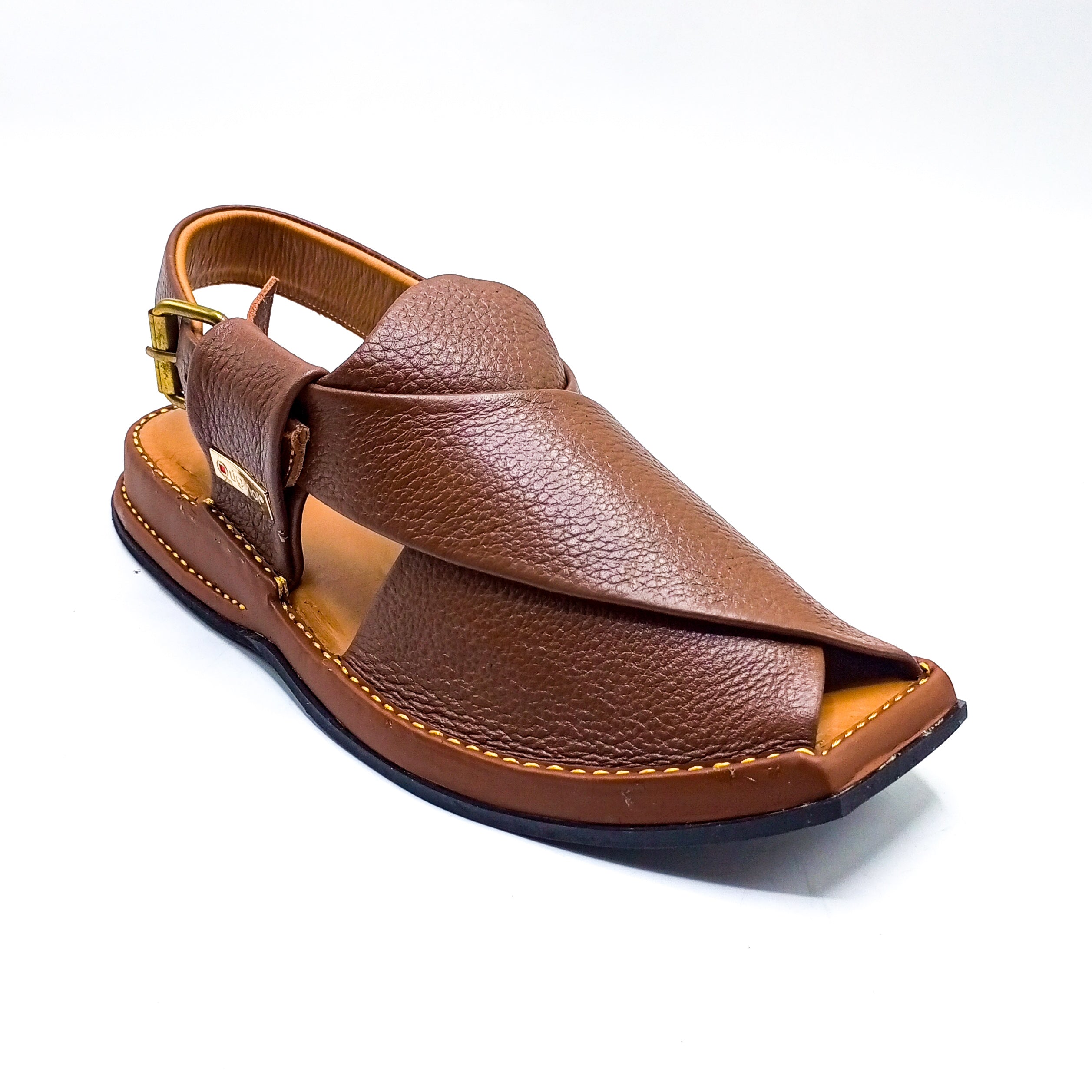 Leather Peshawari - 215102 Mustard