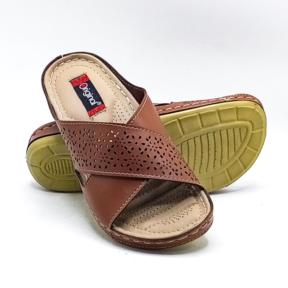 Casual PU Slipper 1103 Tan