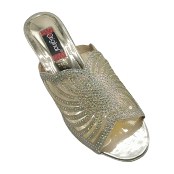 Fancy Heel Slipper - 7503 Gold